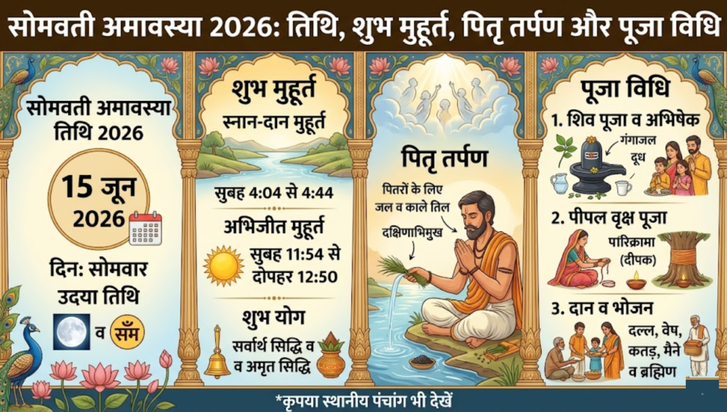 Somvati Amavsya 2026 सोमवती अमावस्या तिथि, शुभ मुहूर्त, पितृ तर्पण और पूजा विधि
